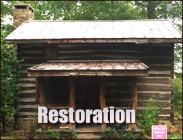 Historic Log Cabin Restoration  Bishop, Virginia